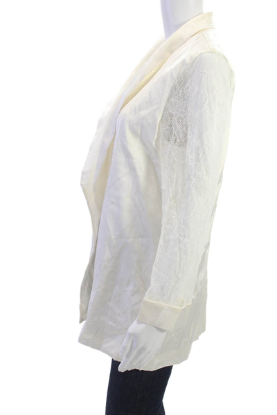 Cami NYC Womens White Silk Long Sleeve Blouse Classic Size S