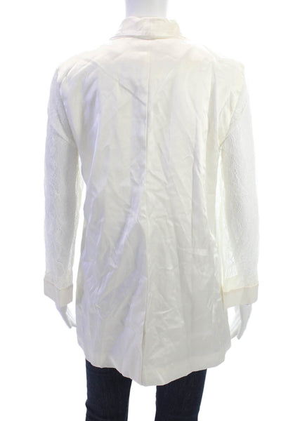 Cami NYC Womens White Silk Long Sleeve Blouse Classic Size S