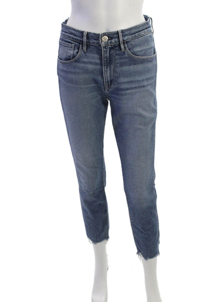3x1 NYC Womens Ankle Cropped Mid Rise Blue Jeans Size 26