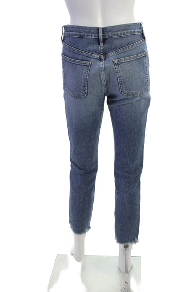 3x1 NYC Womens Ankle Cropped Mid Rise Blue Jeans Size 26