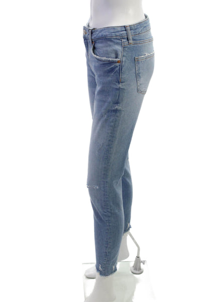 Zara Women Light Blue Ankle Skinny Cropped Jeans Size 4