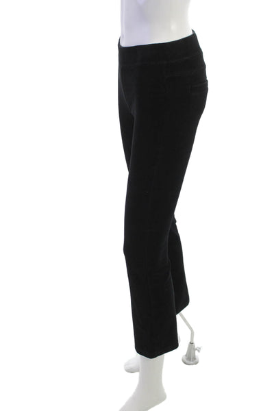 Pam & Gela Womens Cropped Pants Black Cotton Blend Size PP