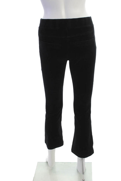 Pam & Gela Womens Cropped Pants Black Cotton Blend Size PP