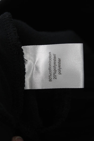 Pam & Gela Womens Cropped Pants Black Cotton Blend Size PP