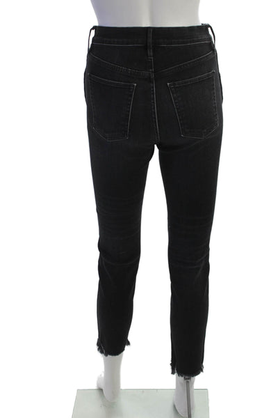 3x1 NYC Women Skinny Cropped Ankle Jeans Black Size 25