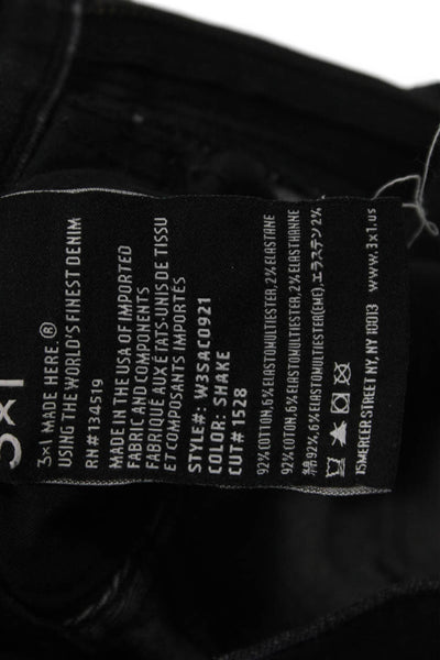3x1 NYC Women Skinny Cropped Ankle Jeans Black Size 25