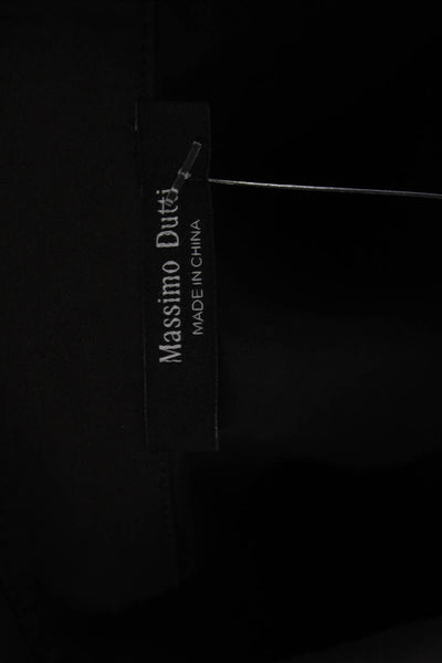 Massimo Dutti Men's Point Collar Button Up Black Cotton Blend Shirt Size S