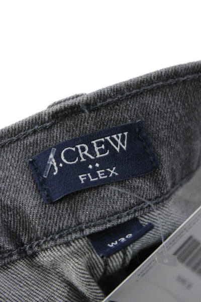 J Crew Mens Straight Gray Jeans 99% Cotton Button Size 30