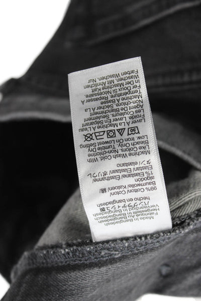 J Crew Mens Straight Gray Jeans 99% Cotton Button Size 30