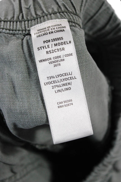 Splendid Women Cropped Jogger Pants Gray Drawstring Petite Size XS