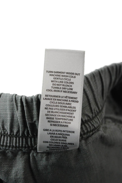 Splendid Women Cropped Jogger Pants Gray Drawstring Petite Size XS