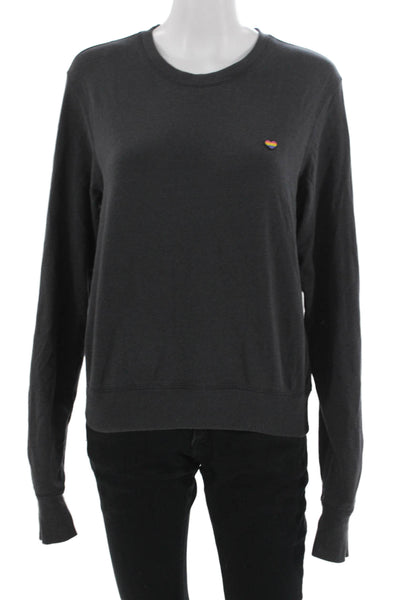 Spiritual Gangster Womens Dark Gray Pullover Sweatshirt Crew Neck Graphic Size S