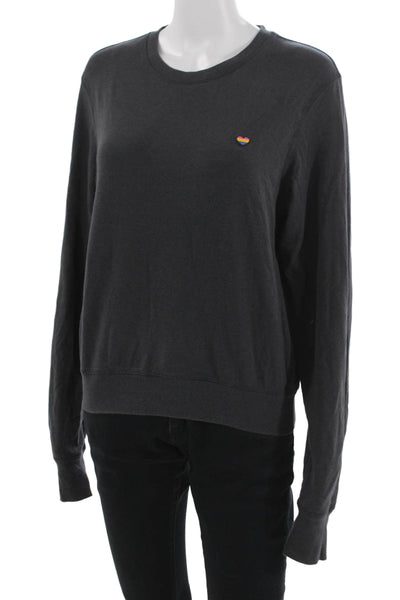 Spiritual Gangster Womens Dark Gray Pullover Sweatshirt Crew Neck Graphic Size S