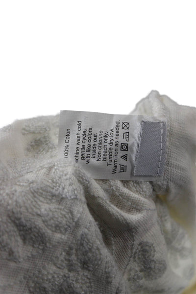 J Crew Womens Basic Floral Cotton Crewneck 3/4 Sleeve T-Shirt Size XS