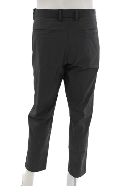 Theory Mens Ankle Dress Pants Black Button Closure Designer Size 36