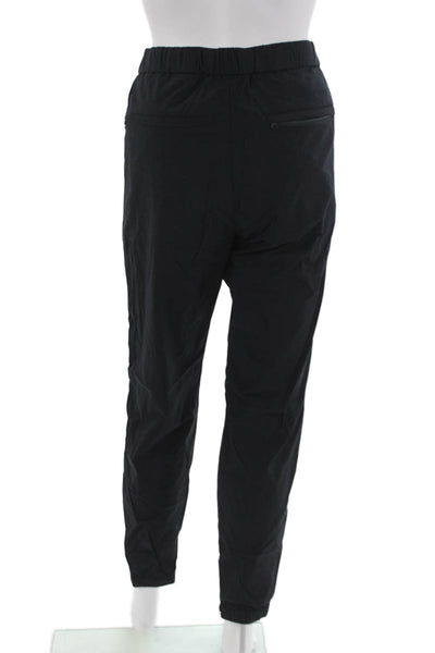 Theory Women Ankle Jogger Pants Black Nylon Blend Size M