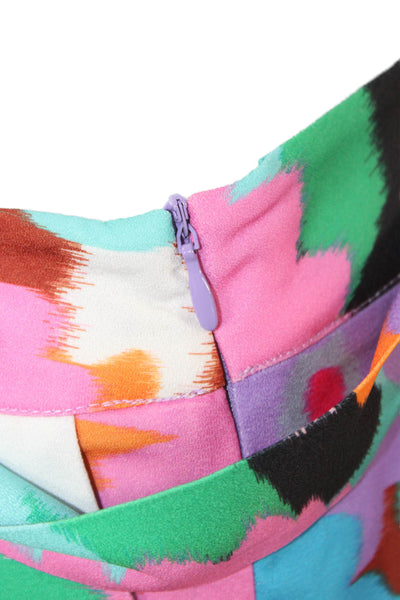 Lili Sidonio Women Black Floral Tie Waist Polyester Shorts Size XS