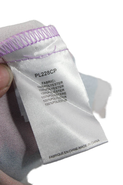 Lili Sidonio Women Black Floral Tie Waist Polyester Shorts Size XS