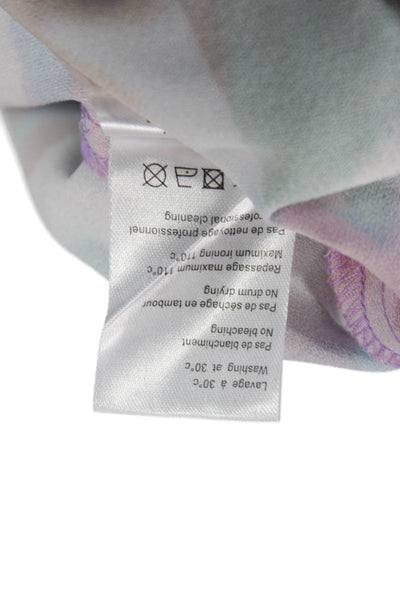 Lili Sidonio Women Black Floral Tie Waist Polyester Shorts Size XS