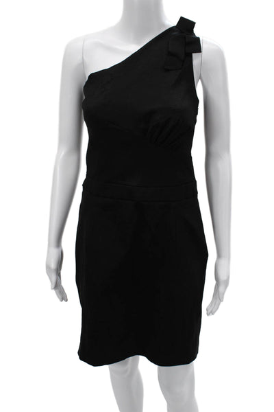 Badgley Mischka Women Sheath Dress Black Silk Sleeveless Short Size 8