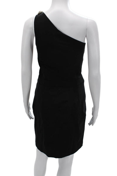 Badgley Mischka Women Sheath Dress Black Silk Sleeveless Short Size 8