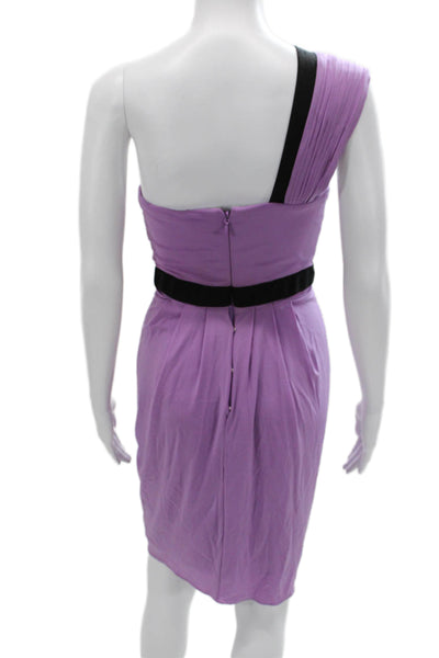 BCBGMAXAZRIA Women Bodycon Purple Sleeveless Square Neck Short Dress Size M