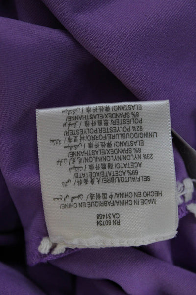 BCBGMAXAZRIA Women Bodycon Purple Sleeveless Square Neck Short Dress Size M