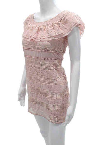 Kisuii Womens Shift Mini Dress Pink Size S