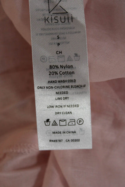 Kisuii Womens Shift Mini Dress Pink Size S