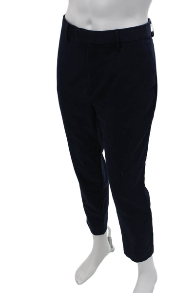 Banana Republic Mens Ankle Dress Pants Dark Blue Button Size 33