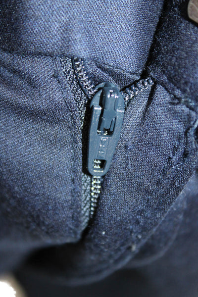Banana Republic Mens Ankle Dress Pants Dark Blue Button Size 33