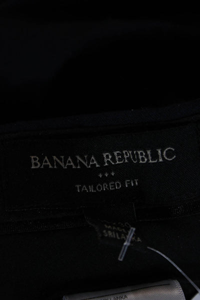 Banana Republic Mens Ankle Dress Pants Dark Blue Button Size 33