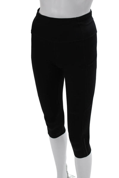 Lululemon Womens Laser Cut Sleeveless Active Tank Top Leggings Set Black Size 4