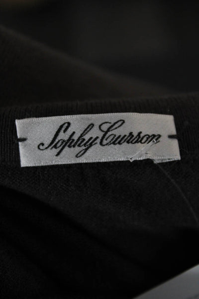 Sophy Curson Women Dark Gray Turtleneck Pullover Sweater Long Sleeve Size M