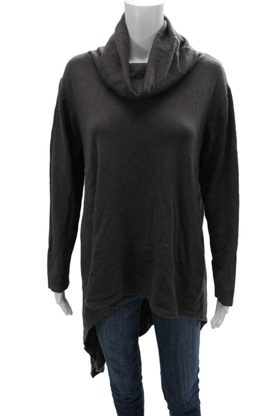 Sophy Curson Women Pullover Sweater Turtleneck Dark Gray Long Sleeve Size S