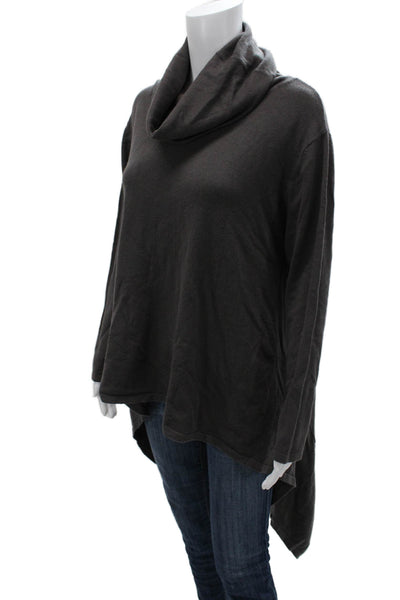 Sophy Curson Women Pullover Sweater Turtleneck Dark Gray Long Sleeve Size S