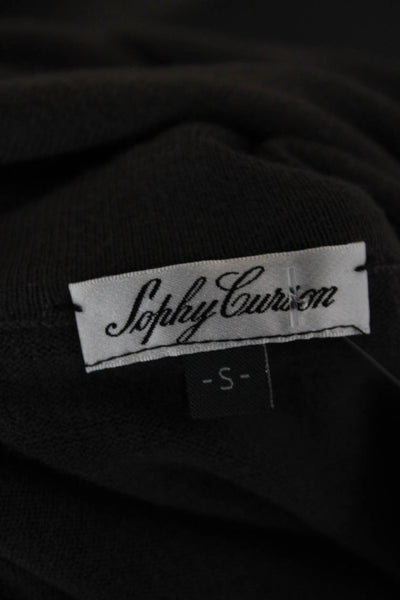 Sophy Curson Women Pullover Sweater Turtleneck Dark Gray Long Sleeve Size S