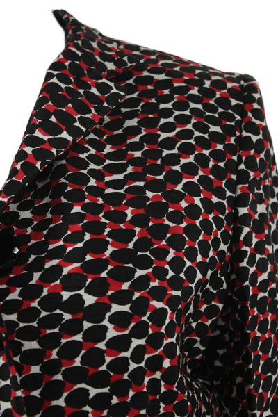 Balmain Women Black Geometric Blazer Cotton Blend Long Sleeve Size S