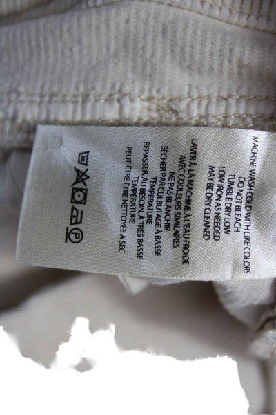 Pilcro Anthropologie Women Cropped Ankle Pants Beige Button Cotton Size 26