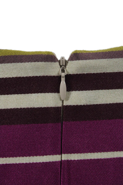 J. Mclaughlin Women A-Line Striped Skirt Brown Size 0