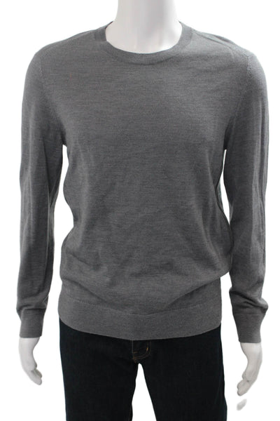 Banana Republic Mens Pullover Sweater Gray Merino Wool Crew Neck Size M