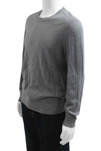 Banana Republic Mens Pullover Sweater Gray Merino Wool Crew Neck Size M
