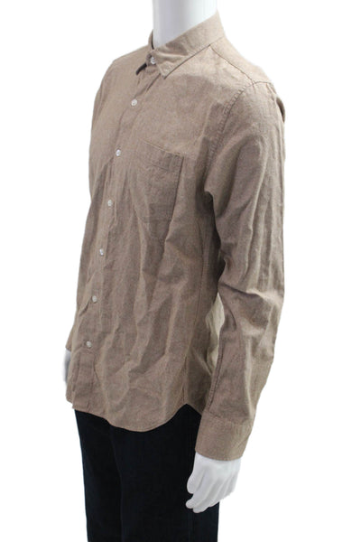 Bonobos Mens Slim Fit Button Down Shirt Brown Cotton Size Medium