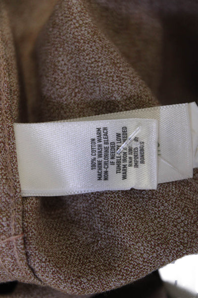 Bonobos Mens Slim Fit Button Down Shirt Brown Cotton Size Medium