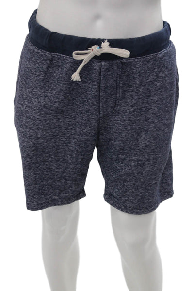 SOL ANGELES Mens Sweat Shorts Dark Blue Drawstring Cotton Poly Beach Size M