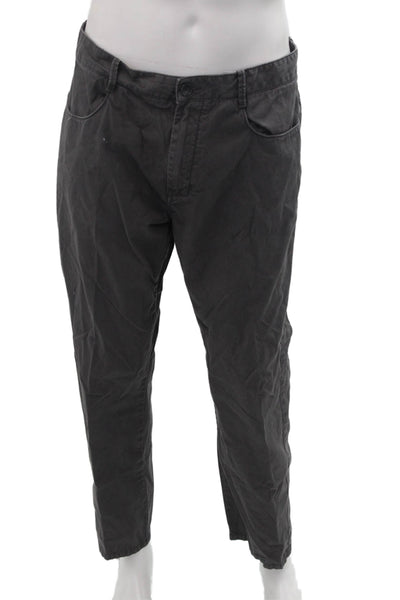 Calvin Klein Mens Chino Pants Dark Gray Cotton Button Fly Size 36