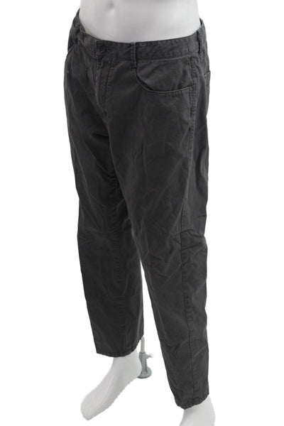 Calvin Klein Mens Chino Pants Dark Gray Cotton Button Fly Size 36