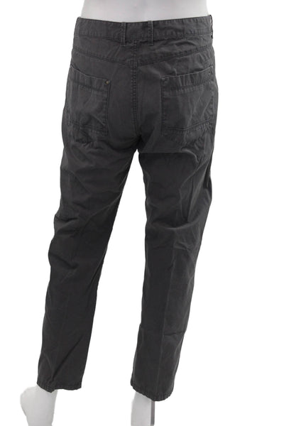 Calvin Klein Mens Chino Pants Dark Gray Cotton Button Fly Size 36