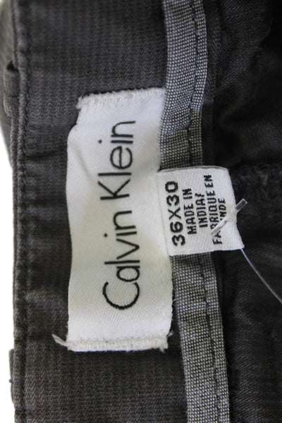 Calvin Klein Mens Chino Pants Dark Gray Cotton Button Fly Size 36