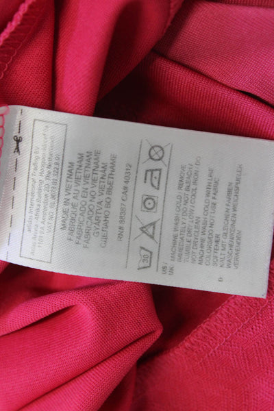 Adidas Women Sleeveless Pink Mock Neck Polo Polyester Top Size S